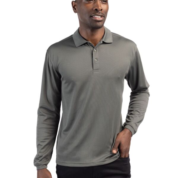Spin Eco Performance Pique Long Sleeve Mens Polo Thumbnail