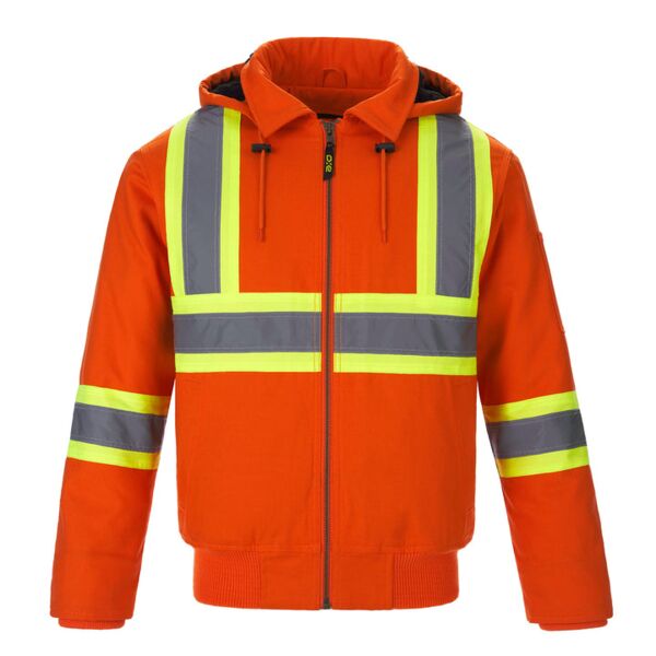  International - Cotton Canvas Sherpa Hi-Vis Bomber Jacket with Detachable Hood Thumbnail